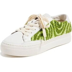 Soludos green platform Ibiza sneakers